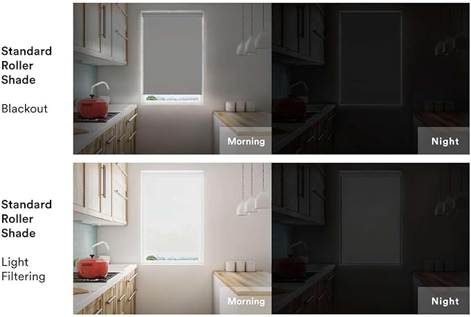 Customizable Cordless Blackout Sierra Collection Roller Shade, Beige 60" to 65" W X 60" H (Arrives 1/4" Narrower)