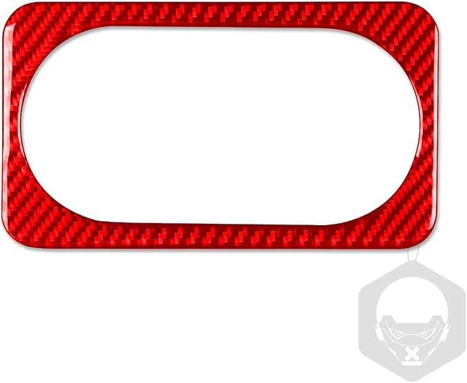 Red Real Carbon Fiber Trim for KIA Forte K3 Accessories | for 2019 2020 2021 2022 2023 2024 Rear Cup Holder Panel Cover Sticker Interior Thick Overlay Decal