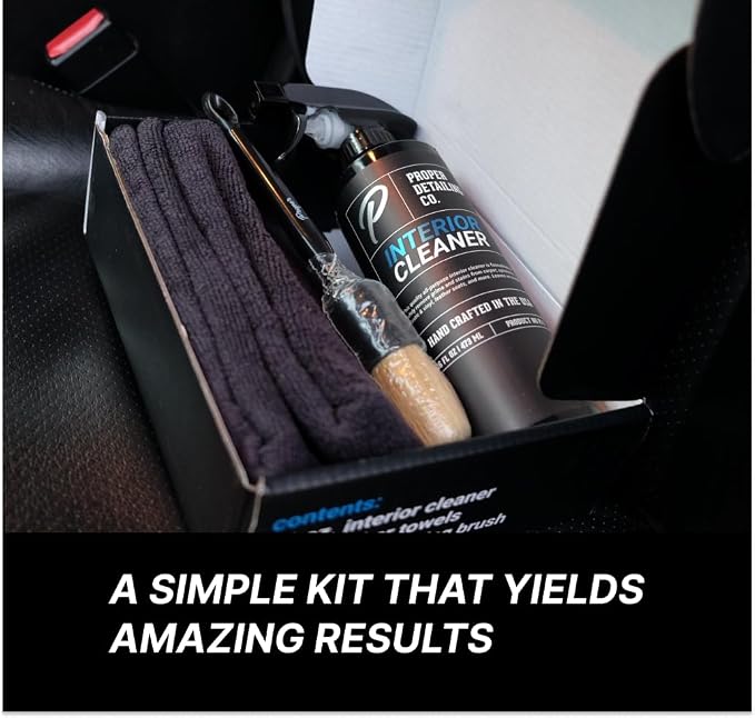 Interior Car Cleaning Kit - Professional Auto Detailing Supplies with Brush for Complete Vehicle Interior Detailing - Car Interior Cleaner Kit for Deep Cleaning. Car Detailing Interior Detailing Kit.