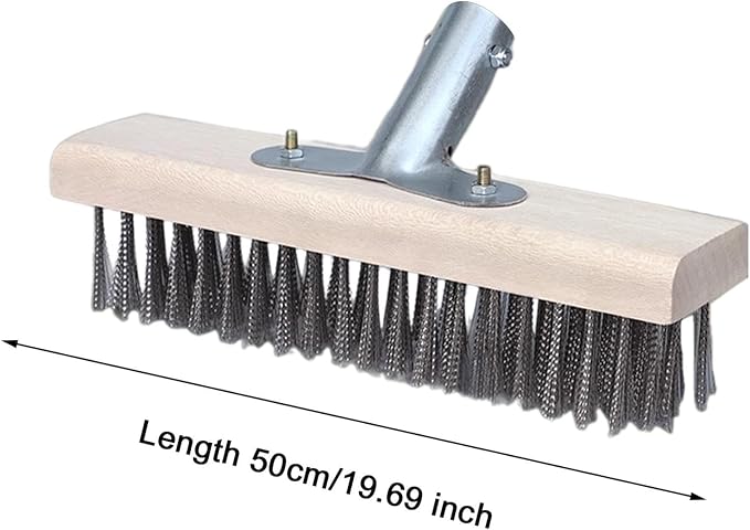 Multi Purpose Scrubber Brush with Wire Head for Shower and Patio Use, 50cm