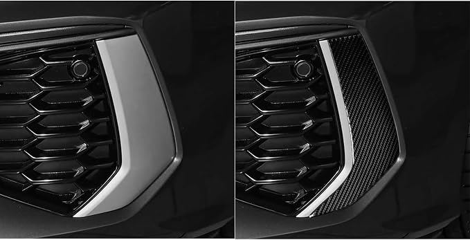 Carbon Fiber Front Grille Stickers Fit for Audi A3 8Y S3 2021-2025 | Front Grille Bumper Side Trim Decorations | Accessories | Anti-scratch | Self-adhesive