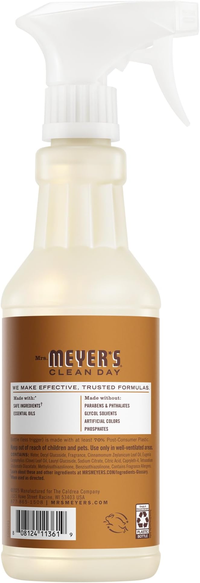 Mrs. MEYER'S Fall Scent Multi-Surface Cleaner, Elderberry, Apple Cider, Acorn Spice, 16 FL OZ each, 3 CT (Variety Pack)