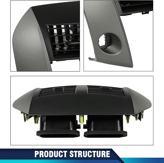PIT66 Center Dash Air Vent Bezel Black Fit Toyota Rav4 2006-2012 | Center Dashboard A/C Heater Air Vent Cover Trim, 55670-42060-B0, Direct Replacement Dash Vent Bezel Fit Toyota Rav4 2006-2012