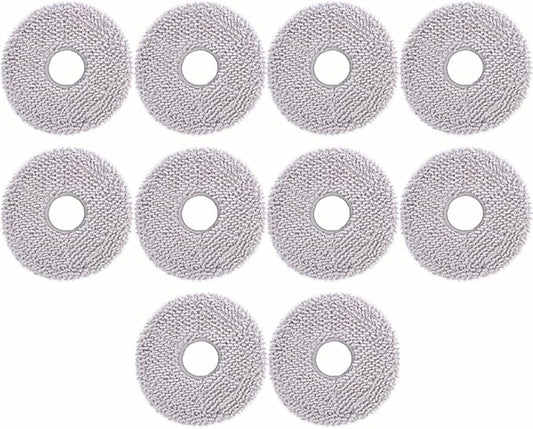 10pcs Mop Pads for ECOVACS DEEBOT X1 Omni/X1 Turbo/T20 Omni/T10 Omni/X2 Omni/T30S/N30 Pro Omni/N30 Omni/T30S AI/T30S Pro/T30S CARE/T50 OMNI/T50 PR O OMNI/T50 MAX P R O OMNI/Yeedi m12 p ro+ Deebot Mop