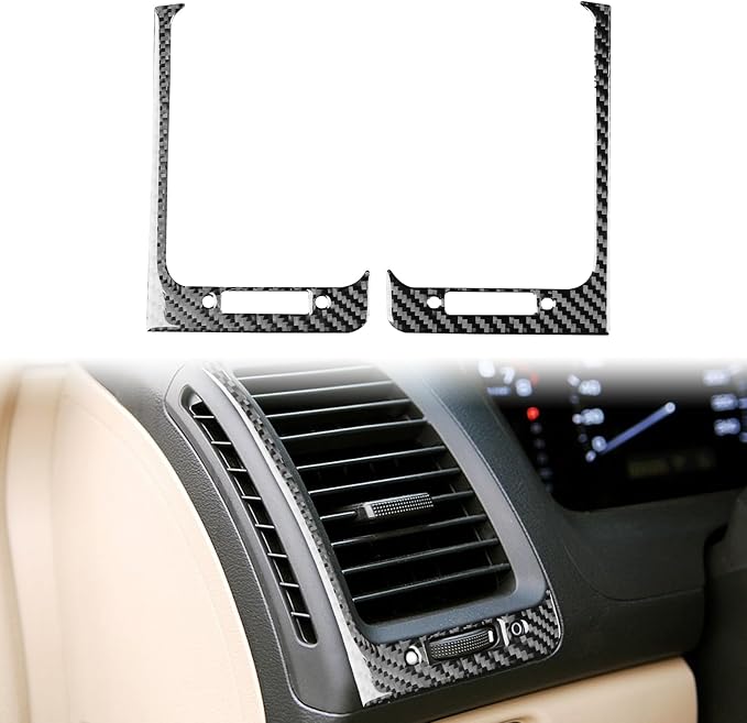 Real Carbon Fiber Trim for Honda Accord Accessories | for 2003 2004 2005 2006 2007，Dashboard Panel Side Air Outlet Vent Cover，Thick Overlay Sticker Decal