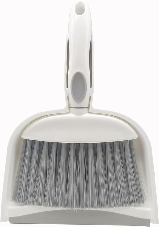 Mini Broom and Dustpan Set-Mini Whisk Set for Desk, Housekeeping, Office, Kitchen, Pet Nest, etc.,Daily Cleaning Necessity Plastic Mini Dustpan Set (Gray)