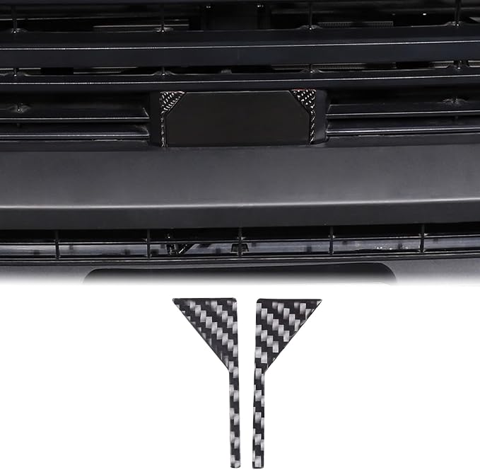 Aunginsy Car Front Trailer Hook Trim Sticker Compatible with Toyota Tundra/Sequoia 2022 2023 2024 Pickup Truck Real Carbon Fiber Material Decorative Sticker Protection Cover Exterior Accessories