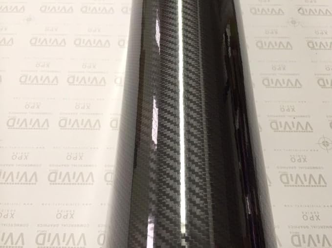 VViViD Epoxy High Gloss Carbon Fiber Automotive Vinyl Wrap (2ft x 5ft, Black)