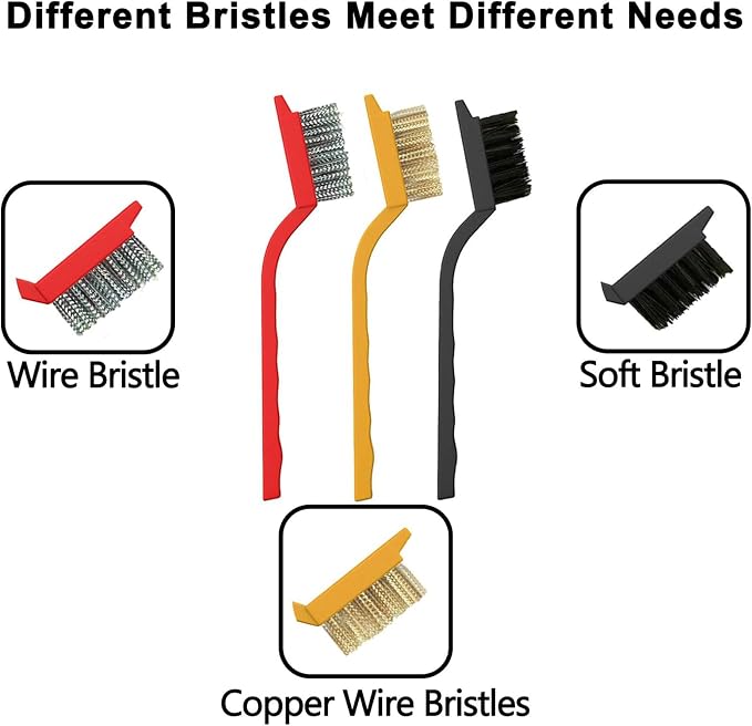 Crevice Cleaning Brush, Multi-Purpose Hard Bristle Brushes for Deep Cleaning Kitchen, Bathroom, Grout, Sink, Cup, Teapot, Bottle, Blender, Corners, Tight Spaces & More 12pcs