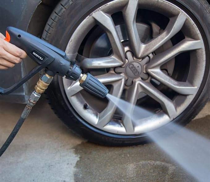 Pressure Washer Turbo Tip 4000PSI, 5 Pressure Washer Nozzle Tips, 4.0 GPM | Turbo Nozzle Tips Set 360° Rotating Presure Washer Turbo Nozzle 1/4'' Quick Connect, Multiple Degrees (0, 15, 25, 40,Soap)