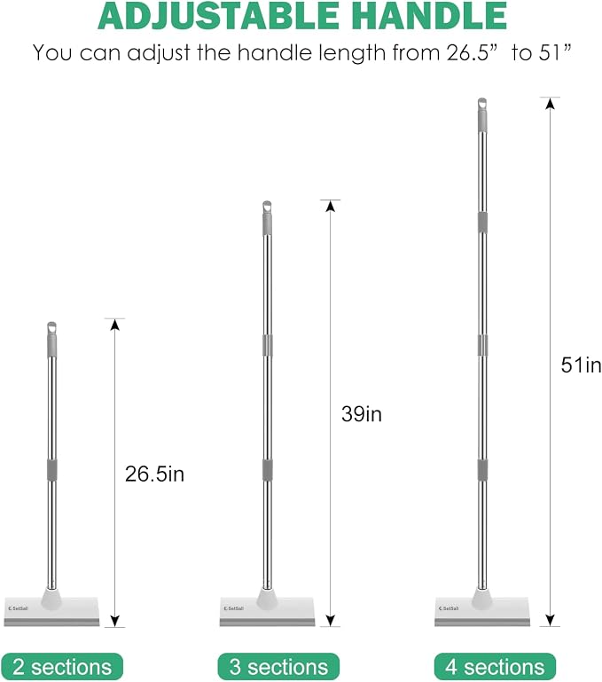 SetSail Floor Scrub Brush with 51-Inch Long Adjustable Handle 2 in 1 Scrape Brush Stiff Bristle Floor Scrubber for Cleaning Shower Bathroom Garage Kitchen Wall Deck Tub Tile | 2 in 1 Scrape Brush Stiff Bristle Floor Scrubber for Cleaning Shower Bathroo...