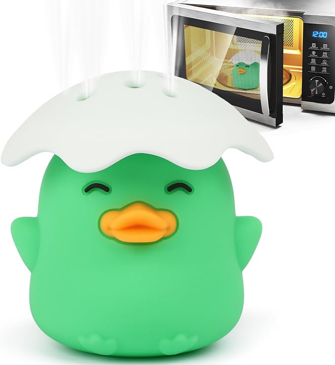 NEW Microwave Steam Cleaner, Duck Microwave Cleaner, Just Add Vinegar and Water, Cut Cleaning Time by Half, Kitchen Gifts Accessories Gadgets (Green)