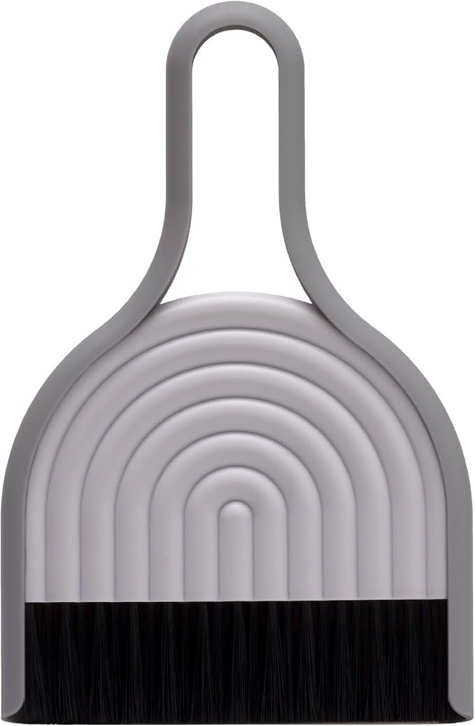 Peleg Design DustArch - Mini Dustpan and Brush Set, Small Dustpan and Broom with Modern Charm, Handheld Broom and Dustpan Set for Home, Office & Travel