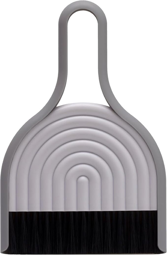 Peleg Design DustArch - Mini Dustpan and Brush Set, Small Dustpan and Broom with Modern Charm, Handheld Broom and Dustpan Set for Home, Office & Travel