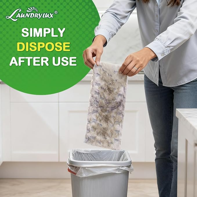 LAUNDRYLUX Heavy Duty Dry Sweeping Cloths Refills Compatible with Swiffer Sweeper, Multi Surface Pet Dry Pads Refill, Floor Cleaner for Dust, Hair, Dirt, Disposable Duster Mop Pad - 100 Count