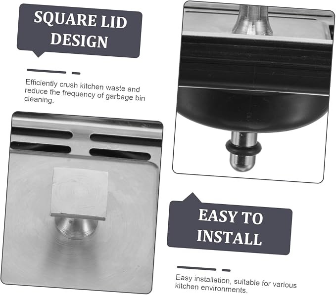 Square Garbage Disposal Stopper for Kitchen Sink Easy to Install Prevents Clogs Essential for Food and Cleaner Kitchen