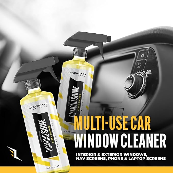 Legendary Glass Cleaner 16oz - Auto Window Cleaner Spray for Car Windows & Windshield - No Streaks, Ammonia-Free, Tint Safe - Interior/Exterior Use