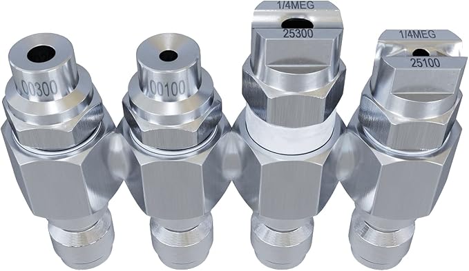 Jariko Jrod Pressure Washer Nozzle 2-3 GPM - High Pressure Hose J rod Nozzle - 1/4" Quick Connect for Soft Wash System - 4 Way Pressure Washer - 4 Tip Soft Wash Nozzle - Pressure Washer Accessories