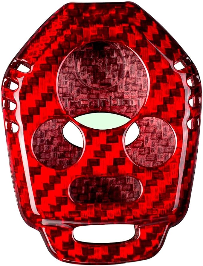 HIGH FLYING for Subaru WRX STI 2015-2021 Car Accessories Key Cases Protector Cover Real Carbon Fiber RED