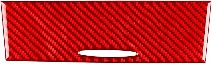 Power Outlet Decals Fit for Chrysler 300 2011-2023 Red Carbon Fiber | for 2011-2023 300 / 300C / 300S / Limited/Touring/Base|Central Console Interior Cover Trim Accessories|Thick Overlay