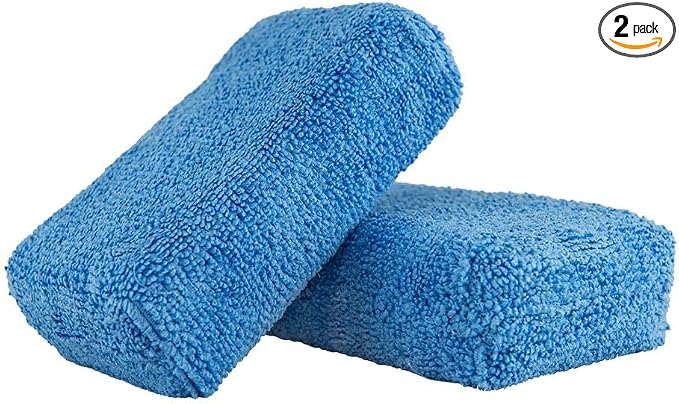 Chemical Guys, Premium Microfiber Applicator Pads, Soft Foam Core, 2 Pack | Ultra-soft foam-core pads apply sealants, dressings and interior products evenly, reusable and machine washable
