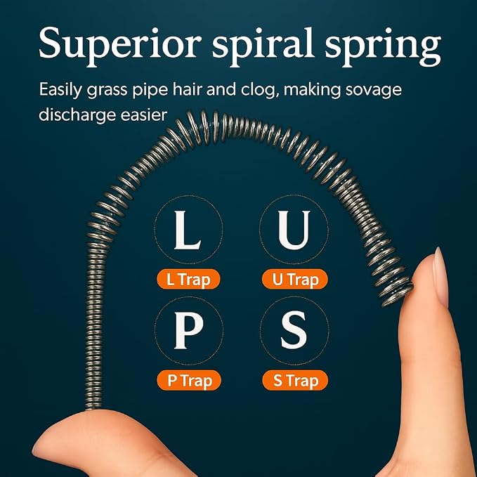 50 FT Drain Snake Hair Drain Clog Remover, Manual Or Powered, Plumbing Snake With Drill Adapte,Unclog Sink Drain Tool, Drain Auger for Toilet、Shower、Kitchen、Sink, No Auto Retract Or Feed, Blue