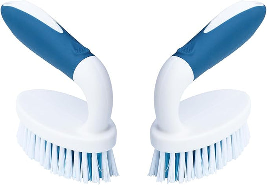 2 Pack Scrub Brushes with Stiff Bristles | Scrubbing Brush for Carpet, Shower, Bathtub, Kitchen, Pool Tile, Bathroom Scrubber