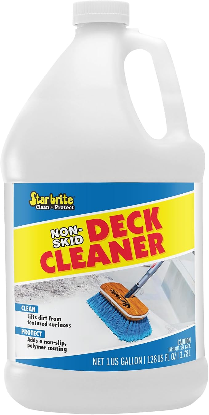 STAR BRITE Non-Skid Deck Cleaner & Protectant - Ultimate Boat Deck Wash - Protects Against Future Stains & UV - Ideal for Fiberglass, Vinyl, Plastic & Painted Surfaces -1 Gallon (085900)