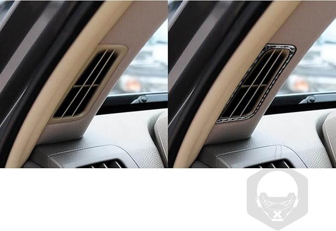 Real Carbon Fiber Trim for Infiniti Accessories | for G35 G37 G25 Q60 Q40 2007-2015 X S Sedan Coupe Convertible Defogger Air Vent Outlet Frame Interior Thick Overlay Decal