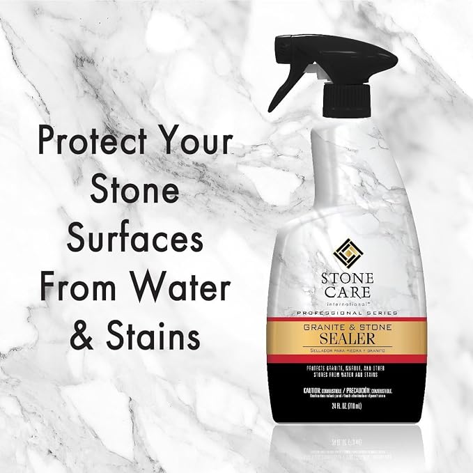 Stone Care International Daily Cleaner/Polish & Sealer Stone Care Kit for Granite, Quartz, Quartzite, Limestone Countertops - No residue, Superior Protection