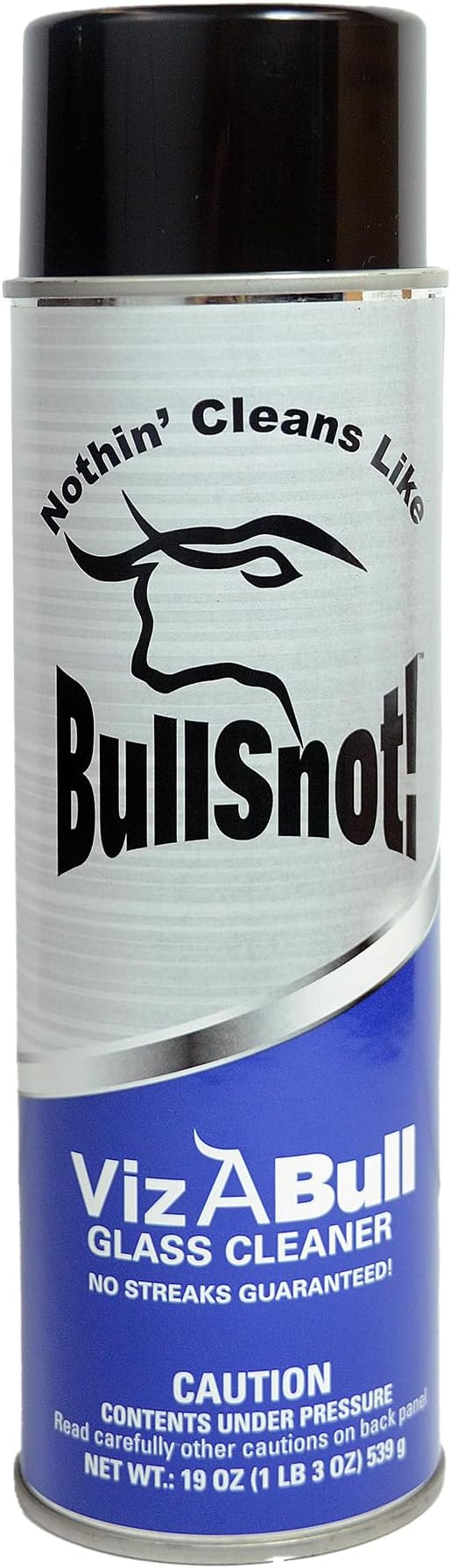 BullSnot! VizABull Glass Cleaner Foam Spray, Streak-Free for Car Windshield, Mirror, Window Cleaning - Heavy Duty for Auto Exterior - Ammonia-Free, No Drip, Quick Dry - 19 Fl Oz, 1 Can