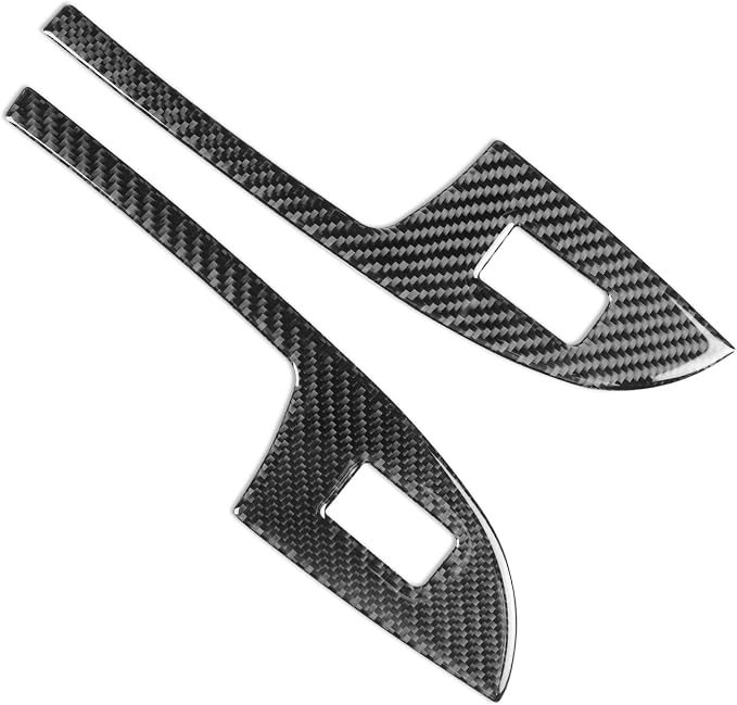 Real Carbon Fiber Trim for Honda Accord Accessories | for 2003 2004 2005 2006 2007，Window Lift Switch Control Button Panel Cover，Interior Dash Panel，Thick Overlay Sticker Decal