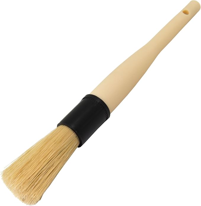 Chemical Guys, Boars Hair Detailing Brush for Wheels, Grilles & Interior | Soft boars-hair bristles gently clean wheels, grilles, emblems and interior surfaces without scratching