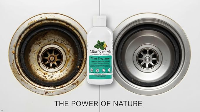 Natural Garbage Disposal Cleaner & Deodorizer - 12oz | Made in USA with USDA Organic Peppermint Oil by Mint Naturals