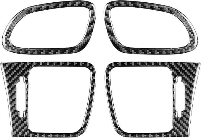JKYUKU Real Carbon Fiber for Subaru Accessories Dashboard Both Sides Air | for Legacy/Outback 2005-2009, Black Dashboard Both Sides Air Vent Wind Outlet Frame Trim Sticker, Premium Sporty Look