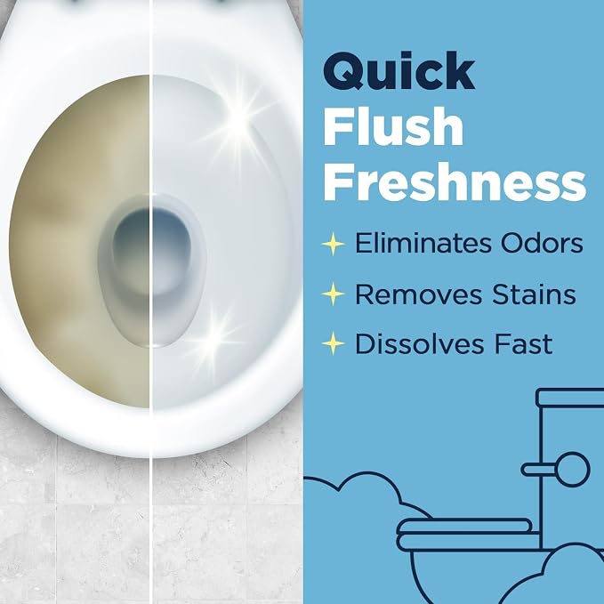 Nature Clean Non-Toxic Toilet Bowl Cleaners Strips 45 count, Pack of 12, Plastic-Free & Natural Toilet Cleaner No Harsh Chemicals Septic Safe, Zero Waste Refresh Toilets & Bathroom with Fresh Scent