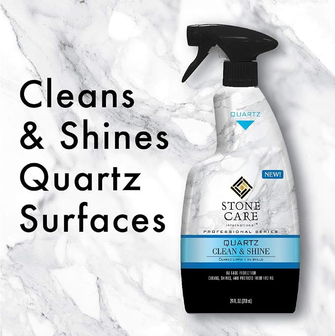 Stone Care International Quartz Cleaner and Polish - 24 Ounce (2 Pack) - Clean & Shine Your Quartz Countertops Islands and Stone Surfaces with UV Protection