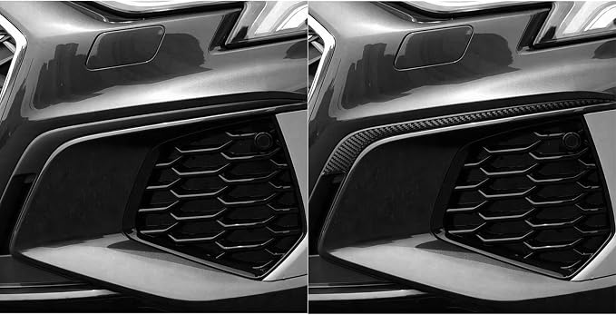 Carbon Fiber Front Grille Stickers Fit for Audi A3 8Y S3 2021-2025 | Front Grille Side Trim Decorations | Accessories | Anti-scratch | Self-adhesive