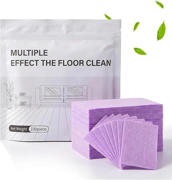 Multi-Surface Floor Cleaner Tablet, 100 Piece Upgraded Floor Cleaning Solution Tablets, for Hardwood, Tile, Laminate & More（Purple）