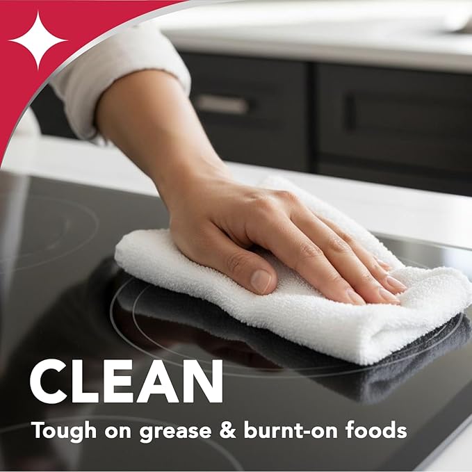 Weiman 2-Pack Cooktop Cleaning Spray & Microfiber Cloth – Cooktop & Oven Cleaner for Streak & Residue Free - Non-Abrasive Degreaser Safe for Glass & Ceramic