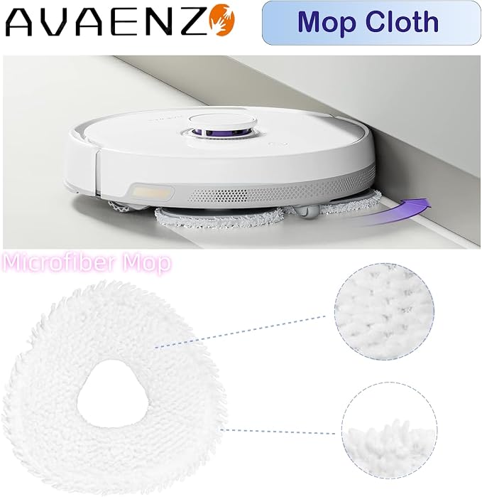 6-Pack Mop Pads for Narwal Freo Series | Reusable microfiber pads, strong absorption.Freo Pro X Ultra,Z Ultra,Z10,T10,J3,J4,J5,R10