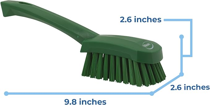 Vikan 41922 Brush,Washing,Stiff,10",PP/PBT,Green
