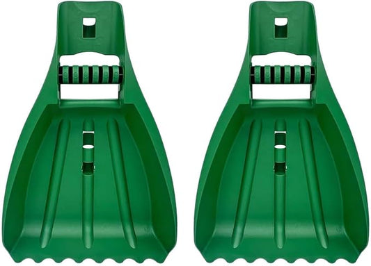 2Pcs Leaf Grabbers Twigs Debris Trash Pick up Ergonomic Hand Rake Picker for Porch Lawn Shrub Yard Farming