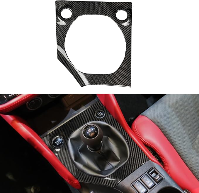 JSWAN Real Carbon Fiber Ultra Thin Center Console Gear Panel Cover Fit for Nissan Z 400Z RZ34 Fairlady Z (2023 2024 2025 2026 up) Manual Gear Shift Panel Frame Cover
