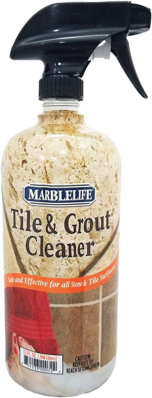 Marblelife Tile & Grout Cleaner - Tile and Grout Cleaner for Floors, Pools, Bathroom Shower, Bath & Other Surfaces, Safe & Effective, 32oz Spray