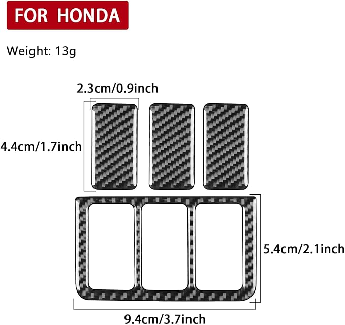 Real Carbon Fiber Trim for Honda Accord Accessories | for 2003 2004 2005 2006 2007，Sunroof Switch Control Panel Cover，Interior Dash Panel，Thick Overlay Sticker Decal