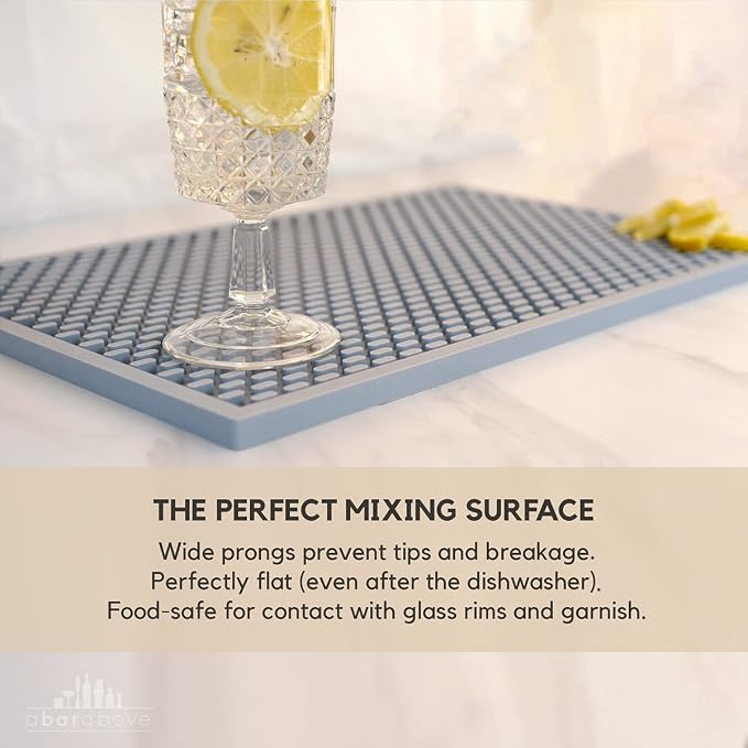 Premium A Bar Above Heavy Duty Bar Mat, Food Safe Silicone Mat, Mats for Bartending and Coffee, Commercial Strength Bartender Accessories, Dish Drying Mats for Kitchen Counter, Barista Accessories