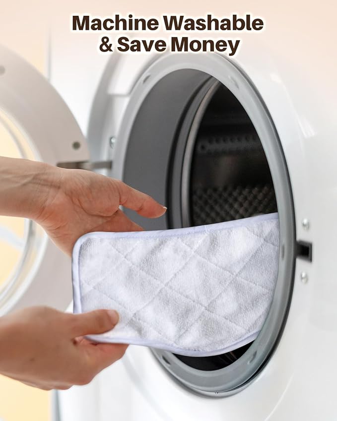 6 Pack Steam Mop Pads, Compatible with KS-7883/KS-7880 | Washable Reusable Microfiber Pads, 2 Material Types, Deep Cleaning for Hard Floors and Carpets