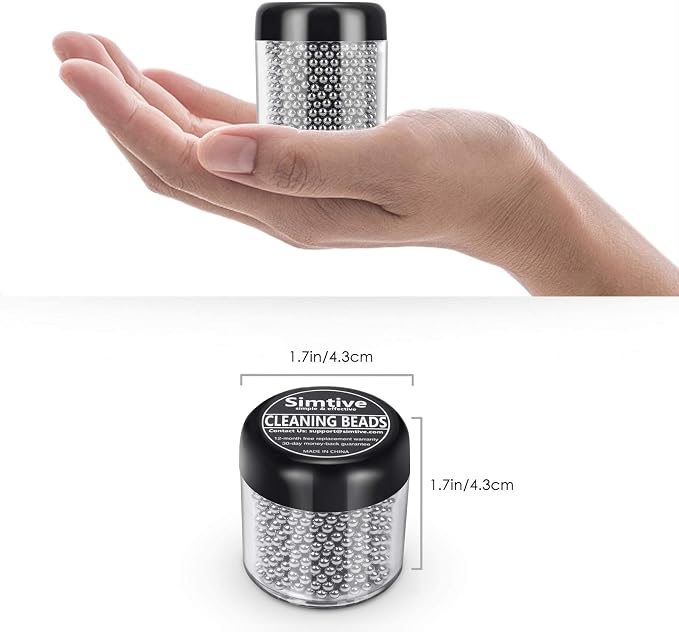 Simtive 1500 PCS Decanter Cleaning Beads, Cleaner for Wine Decanter, Carafe and Vase, 304 Stainless Steel Cleaning balls