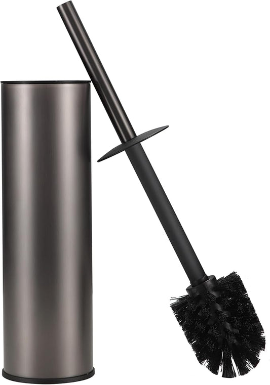 Toilet Brush and Holder Set Premium Material Toilet Bowl Cleaner Free Standing Toilet Bowl Brush and Holder 1pack Gun Grey